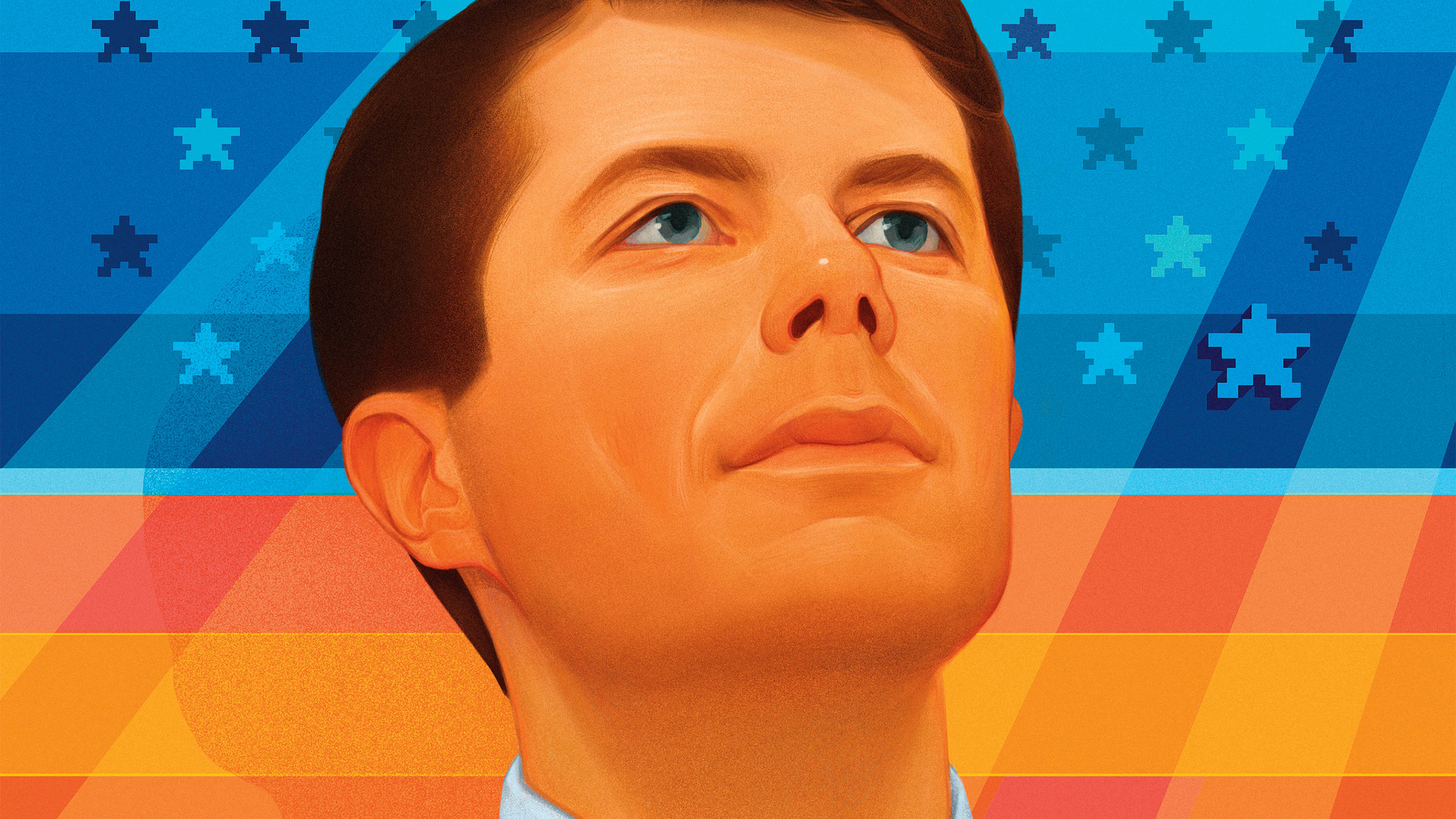 Mayor Pete Buttigieg illustration for Playboy