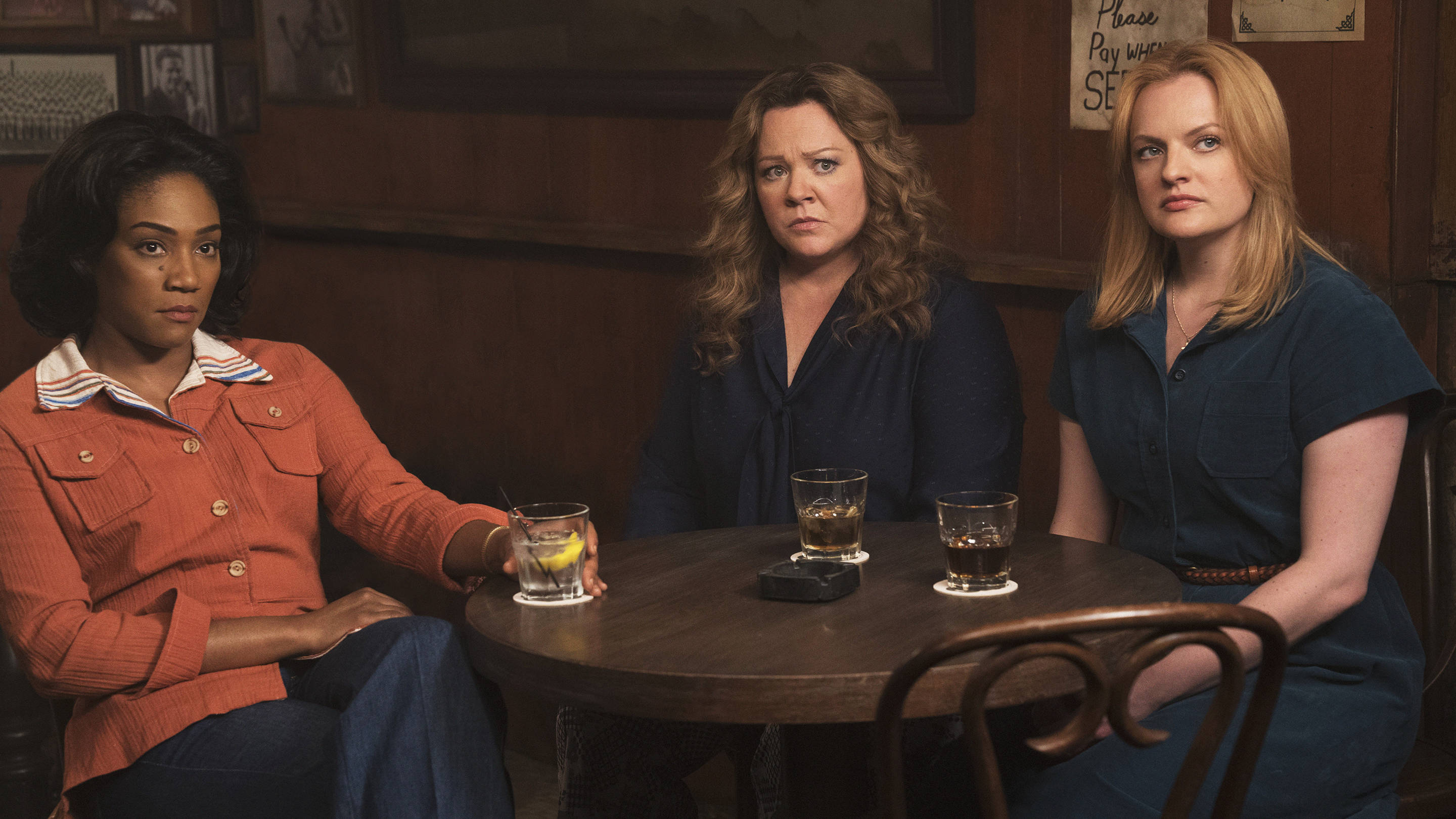 Melissa McCarthy, Tiffany Haddish and Elisabeth Moss in The Kitchen